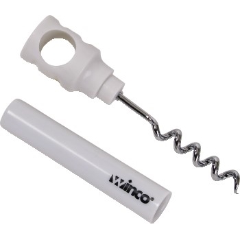 Winco Corkscrew, White Plastic Handle, 2/PK