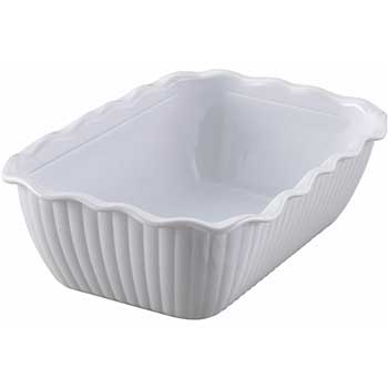 Winco Deli Crock, 10&quot; x 7&quot; x 3&quot;, Plastic, White