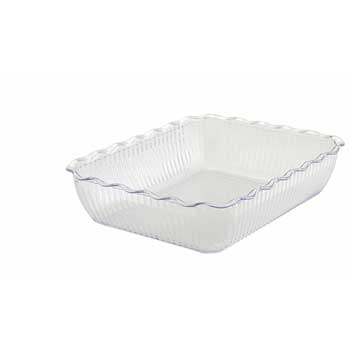 Winco Deli Crock, 13&quot; x 10&quot; x 3&quot;, Clear