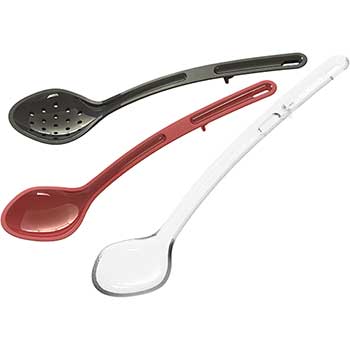 Winco 13&quot;&#160;Perforated Serving&#160;Spoon,&#160;Red,&#160;Polycarbonate,&#160;Curv™