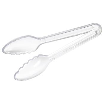 Winco&#174; 9&quot; Polycarbonate Serving Tong, Clear, Curv™