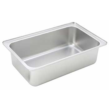 Winco Spillage Pan, Full-size, 6&quot;, Upright Standing Edge, S/S