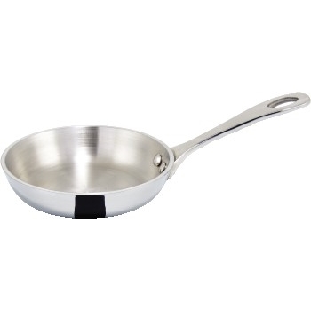 Winco Tri-Ply Mini Fry Pan, Stainless Steel, 4&quot;, 5 oz.