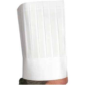 Winco Disposable Chef Hats, 12&quot;, 10/BG