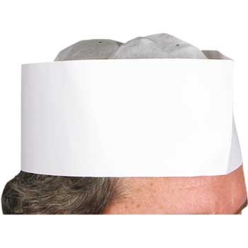 Winco&#174; Disposable Chef Hats, 3&quot;, 100pcs/bag