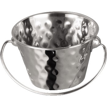 Winco Hammered Mini Pail, Stainless Steel, 3&quot; X 3 1/8&quot;