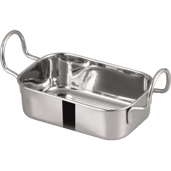 Winco Mini Roasting Pan, 11 oz, 6.5&quot; L x 3.25&quot; W x 2.63 H&quot;, Stainless Steel