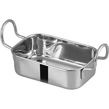 Winco Mini Roasting Pan, 16 oz, 5.75&quot; L x 3.75&quot; W, Stainless Steel