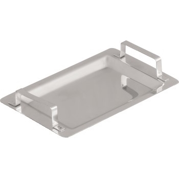 Winco Mini Serving Platter with Handle, Stainless Steel, Rectangular, 8-1/2&quot; L x 5-1/4&quot; W, Silver