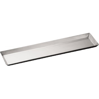 Winco Long Serving Tray, Stainless Steel, Rectangular, 14-1/8&quot; L x 3-1/2&quot; W, Silver