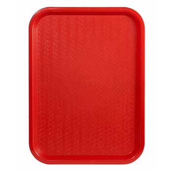 Winco Fast Food Tray, 10&quot; x 14&quot;, Red