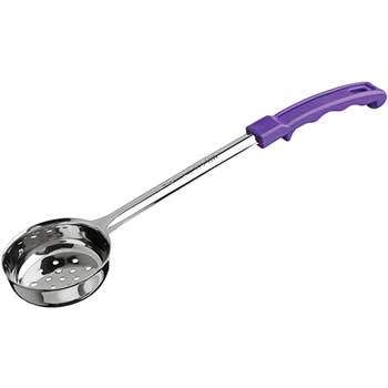 Winco 6oz Perf Food Portioner, One-piece S/S, Purple handle, Allergen Free