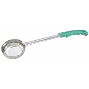 Winco 4oz Solid Food Portioner, One-piece, Green, S/S