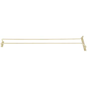 Winco Wire Glass Hanger, Single Channel, 24&quot;, Brass Plated