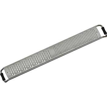 Winco Stainless Steel Grater with Soft Grip Handle &amp; Anti slip Feet, Zester/Fine