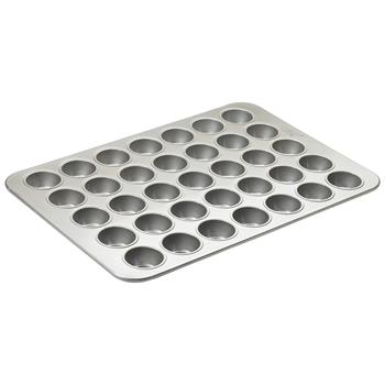 Winco Glazed Steel Muffin Pan, 3.8 oz, 17-7/8&quot; x 25-7/8&quot;, Aluminized Steel