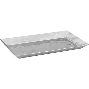 Winco Extra Heavy Premium Display Tray, Stainless Steel, Oblong, 13-3/4&quot; L x 7-3/4&quot; W x 1&quot; H, Silver
