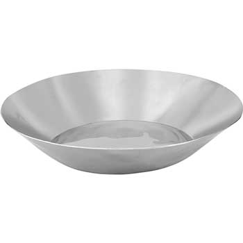 Winco Extra Heavy Premium Display Tray, Stainless Steel, Round, 8-7/8&quot; L x 1-5/8&quot; W, Silver