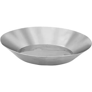 Winco Extra Heavy Premium Display Tray, Stainless Steel, Round, 9-5/8&quot; Dia x 1-5/8&quot; H, Silver