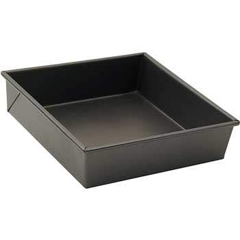 Winco Non Stick Cake Pan, 8&quot; L x 8&quot; W x 2.25&quot; H, Aluminized Steel