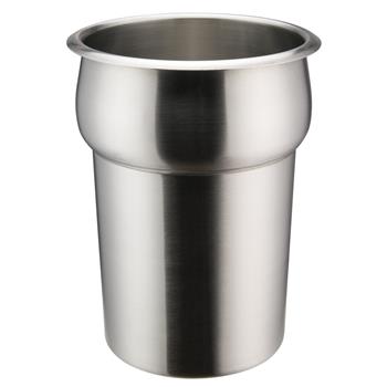 Winco Prime Stainless Steel Inset, 2.5 Qt, 6&quot; x 7-1/2&quot;, Stainless Steel