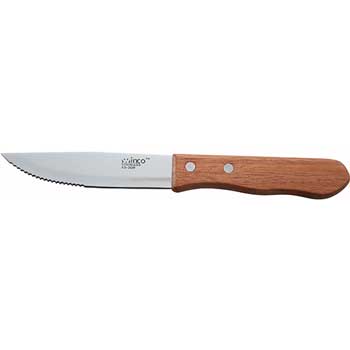 Winco Jumbo Steak Knives, 5&quot; Blade, Wooden Hdl, Pointed Tip&quot;