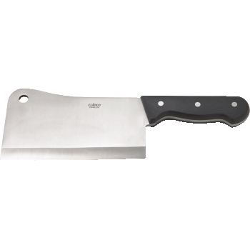 Winco Cleaver, Riveted, POM Hdl, 7&quot; Blade with Hanging Hole
