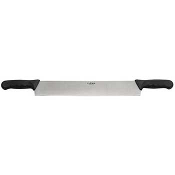 Winco Double Handle Cheese Knife, 15&quot;, Stainless Steel/PP Plastic, Silver/Black