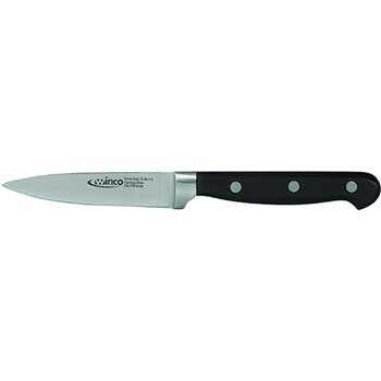 Winco 3.5&quot; Paring Knife, Triple Riveted, Full Tang Forged Blade