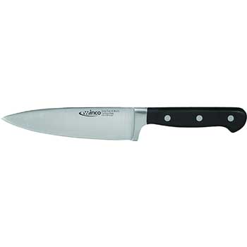 Winco&#174; 6&quot; Chef Knife, Triple Riveted, Full Tang Forged Blade