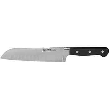 Winco 7&quot; Santoku Knife, Triple Riveted, Full Tang Forged Blade