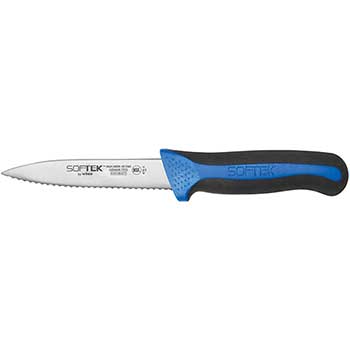 Winco Sof-Tek™ Serrated Paring Knife, 3 1/2&quot; Blade, 2/PK