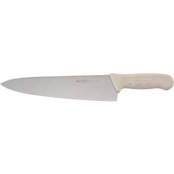 Winco St&#228;l 10&quot; Cook&#39;s Knife, White Polypropylene Handle
