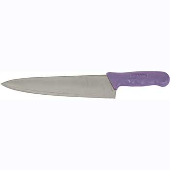 Winco&#174; 10&quot; Stainless Steel St&#228;l Cook&#39;s Knife with Purple Handle