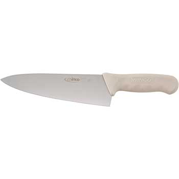 Winco 8&quot; Cook&#39;s Knife, White PP Hdl