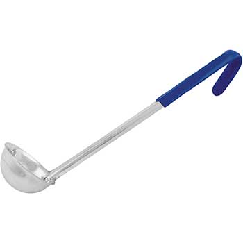 Winco Prime 2 oz. Ladle, Stainless Steel, One-Piece, Blue