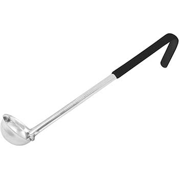 Winco Prime 3 oz. Ladle, Stainless Steel, One-Piece, Black