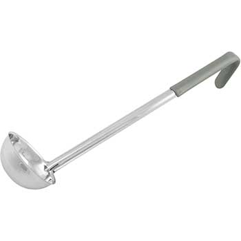 Winco Prime 4 oz. Ladle, Stainless Steel, One-Piece, Gray