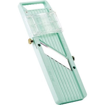 Winco Japanese Mandoline Slicer Set with Handguard, Plastic, Green