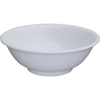 Winco 32 oz. Melamine Rimless Bowls, White