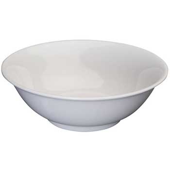 Winco 41 oz. Melamine Rimless Bowls, White