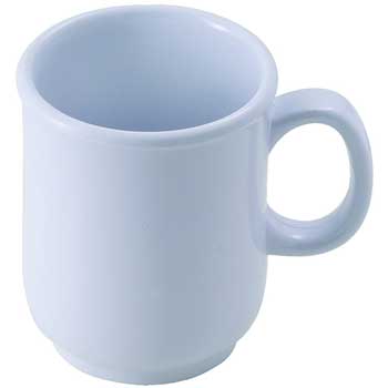 Winco 8 oz. Melamine Bulbous Mugs, White