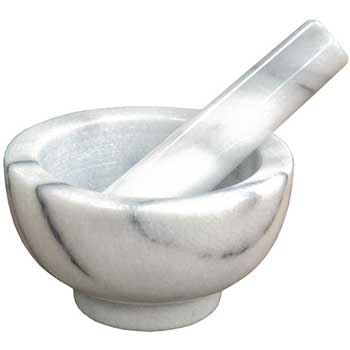 Winco Mortar and Pestle Set, Marble