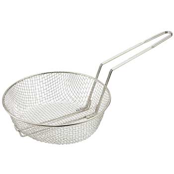 Winco 10&quot; Culinary Basket, Medium Mesh, Nickel Plated&quot;