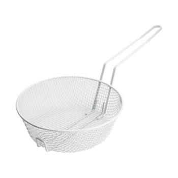 Winco Non-Stick Mesh Breading Basket, Medium 10&quot;Dia, White Plastic Coating