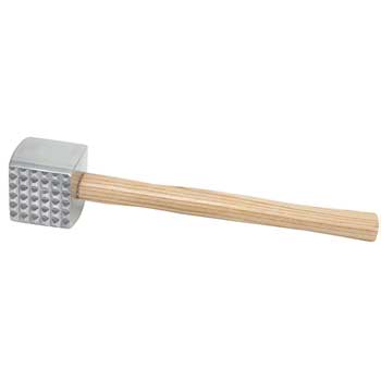 Winco Aluminum Meat Tenderizer with Wooden Handle