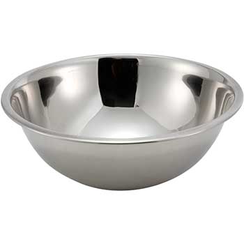 Winco 5 Quart Stainless Steel Mixing Bowl, Economy