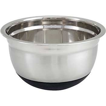 Winco 1.5 Stainless Steel Quart Mixing Bowl, Silicone Base