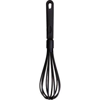 Winco 12&quot; Heat-Resistant Nylon Whisk, Black