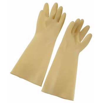 Winco Natural Latex Gloves, Small,  8-1/2 in  x 16 in, Ivory